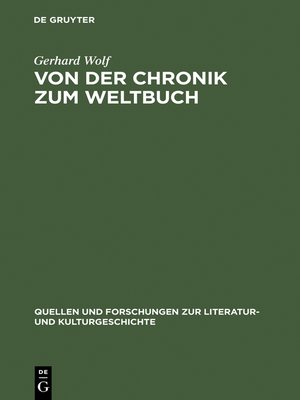 cover image of Von der Chronik zum Weltbuch